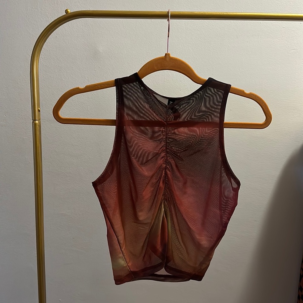 Mesh Rusched Tank.